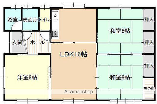 東北新幹線 古川駅 徒歩20分 1階建 築42年(3LDK)の間取り写真