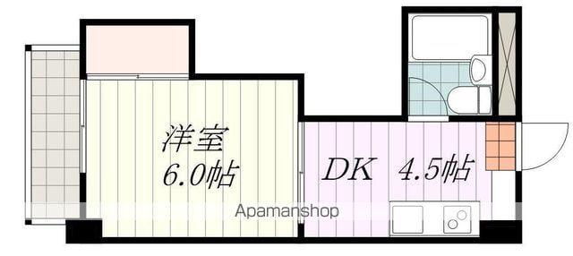 ジョイア壱番館(1DK/2階)の間取り写真