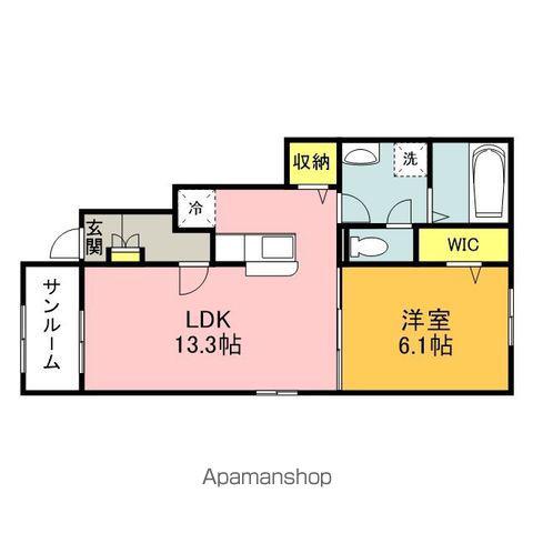 クラール Ⅰ(1LDK/1階)の間取り写真