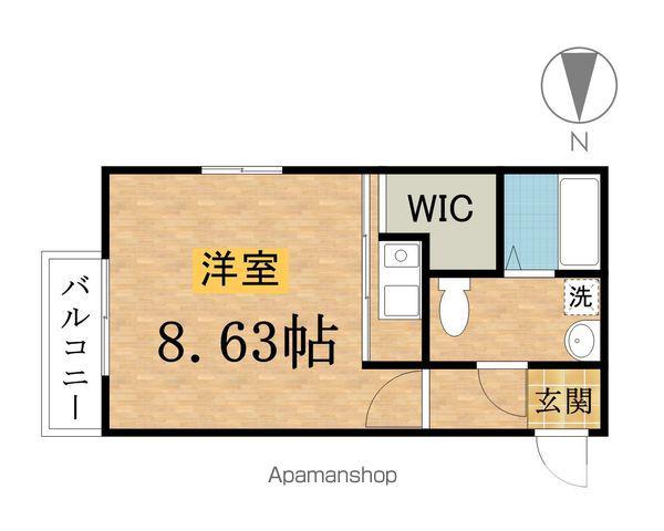 システィーナ(1K/1階)の間取り写真