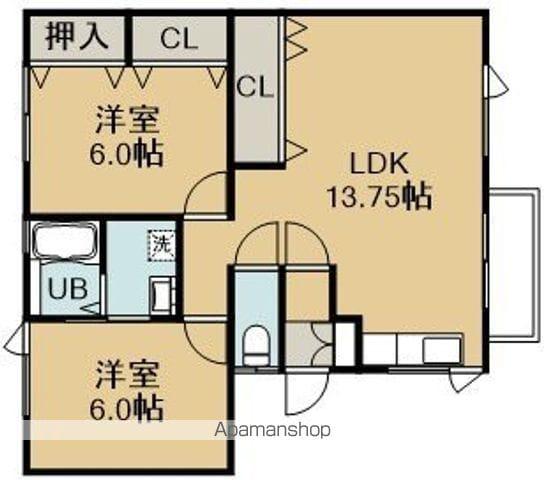 マイコーポⅡ(2LDK/2階)の間取り写真