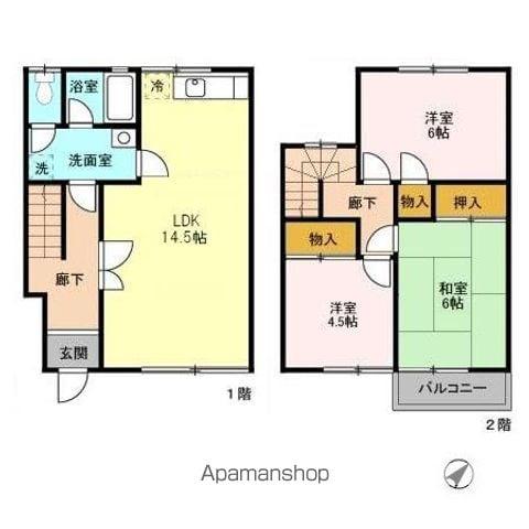 増田ファミリオ(3LDK/1階)の間取り写真