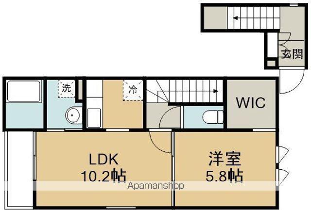 ドゥ- アヴニール(1LDK/2階)の間取り写真