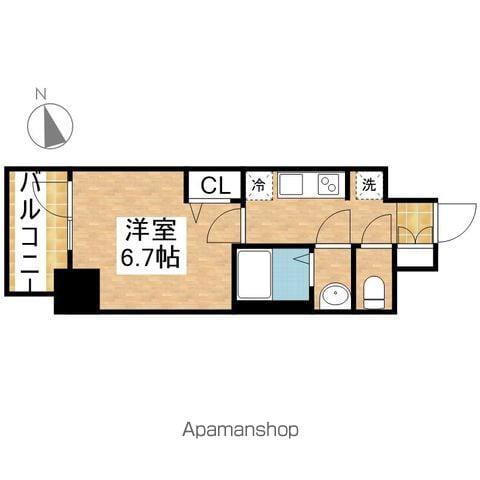 プレサンス新栄アーバンフロー(1K/15階)の間取り写真