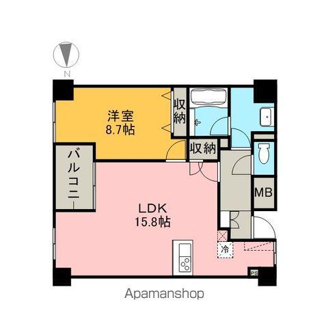 グラン・アベニュー栄(1LDK/13階)の間取り写真