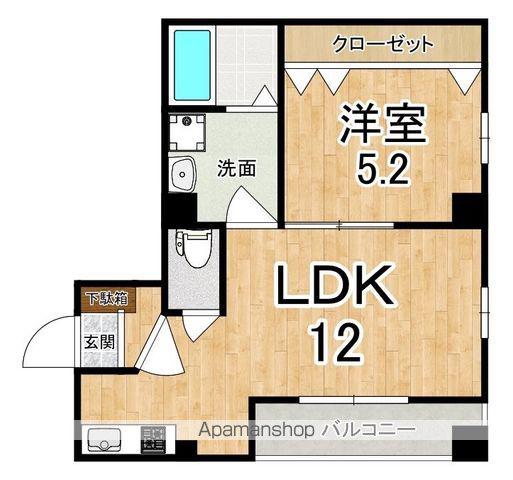 エクセレント天理(1LDK/2階)の間取り写真