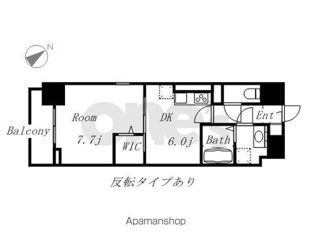アーデル ドルフ(1DK/7階)の間取り写真