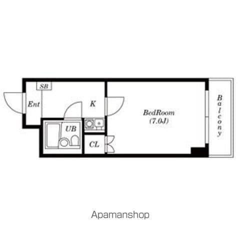 サンヒルズ上大岡(1K/3階)の間取り写真