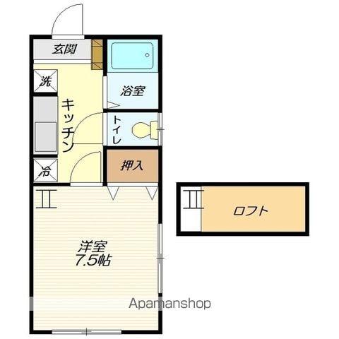 クレール1(1K/2階)の間取り写真