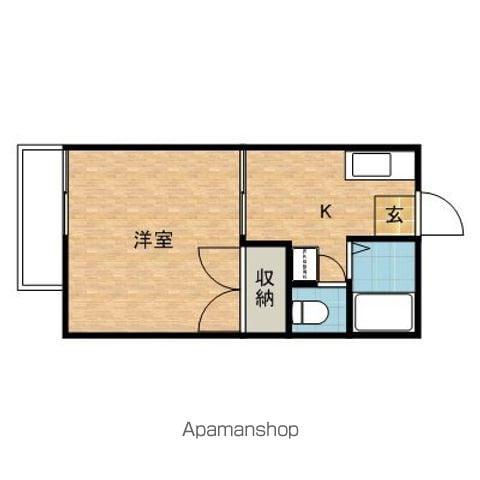 中央エステート(1K/2階)の間取り写真