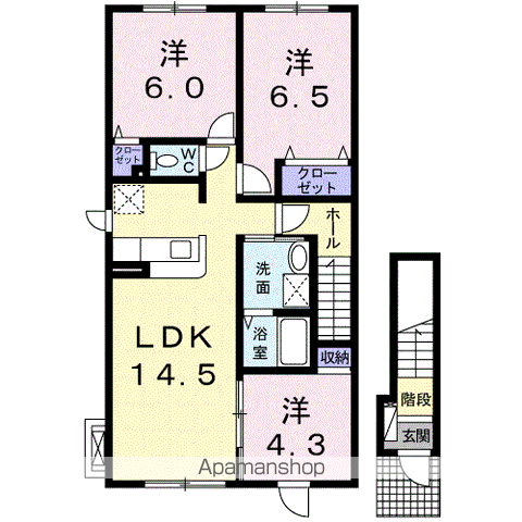 ラ・ルーチェ杉並(3LDK/2階)の間取り写真
