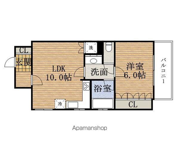LEGALあみだ池新町(1LDK/5階)の間取り写真