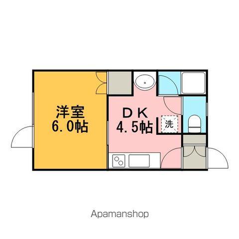 ハイツオブクレストⅡ(1DK/2階)の間取り写真