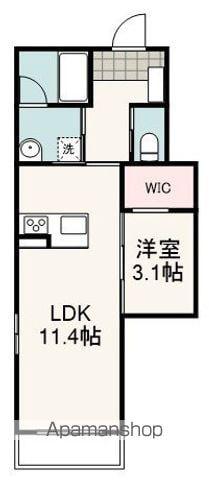 グランスタジオ曲金(1LDK/3階)の間取り写真
