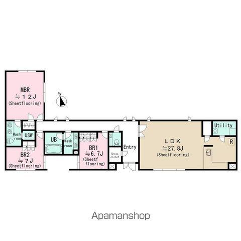 ヒルグラン代々木(3LDK/1階)の間取り写真