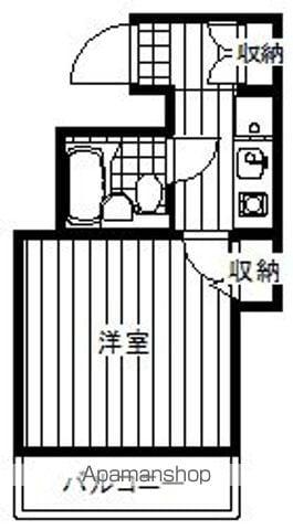 ベルトピア松戸第7(1K/4階)の間取り写真