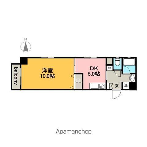 アーバンフラッツ伏見LA DOUCEUR伏見(1K/8階)の間取り写真