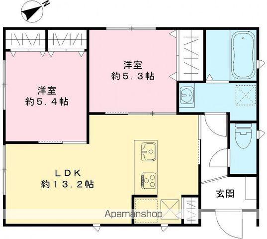 阪和線 東岸和田駅 徒歩7分 2階建 新築(2LDK)の間取り写真