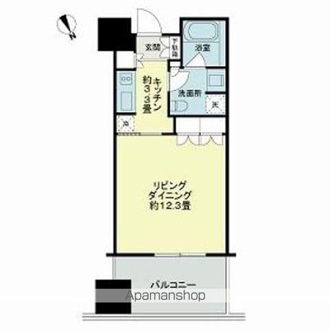 麻布台ヒルズレジデンスB(1K/29階)の間取り写真