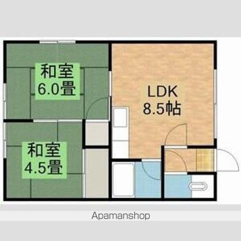 寺田ハイツ(2LDK/2階)の間取り写真