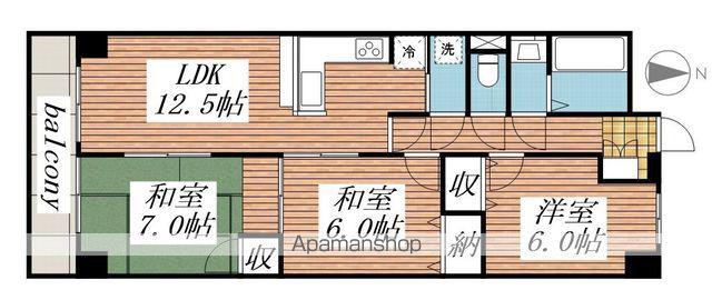 リアライズ城北(3LDK/5階)の間取り写真