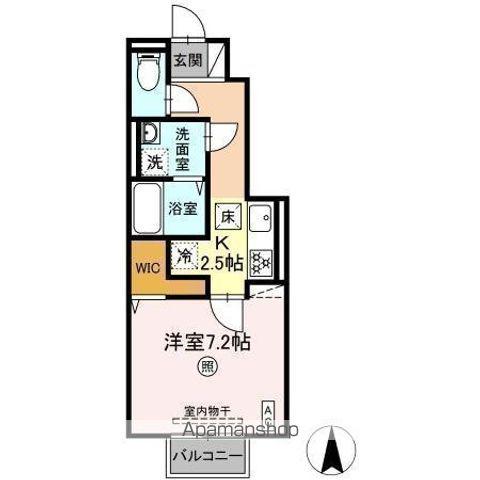 D-ROOM小倉寺 A(1K/1階)の間取り写真