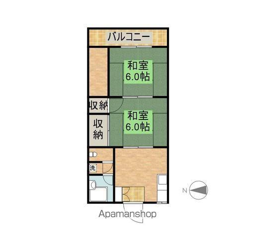 エアスト新道(2K/2階)の間取り写真