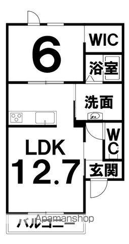 ドルチェⅡ(1LDK/1階)の間取り写真