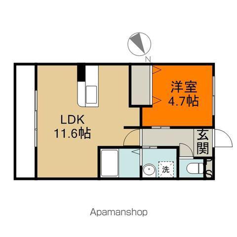 LA VIE EN ROSE HILL(1LDK/3階)の間取り写真