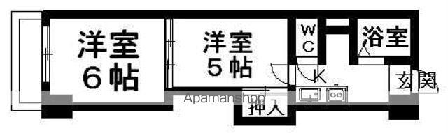 レジデンスカープ新潟(2K/8階)の間取り写真