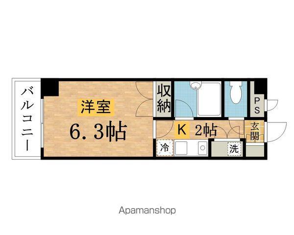 ビレッジコア八王子(1K/4階)の間取り写真