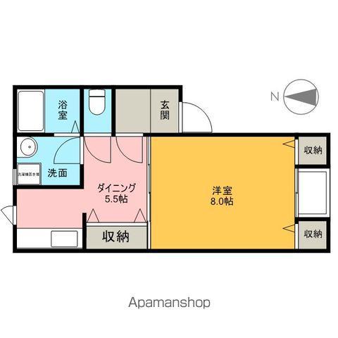 ESハイツ2番館(1DK/1階)の間取り写真