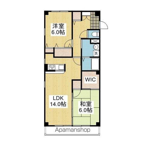 フォブール千都(2LDK/3階)の間取り写真