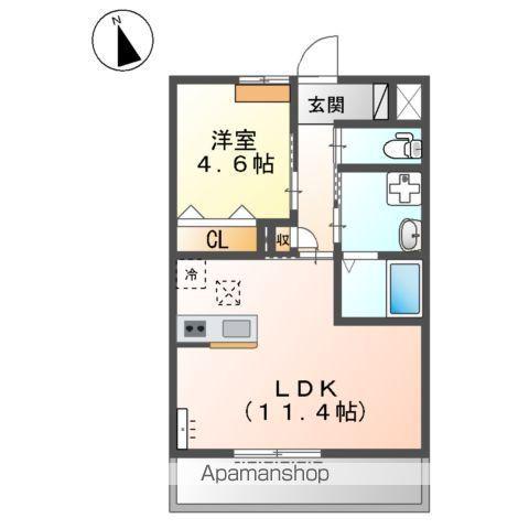 NOVEMBRE令和(1LDK/1階)の間取り写真