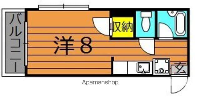 第6富山ビル(ワンルーム/5階)の間取り写真
