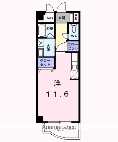 CON BRIO(1K/1階)の間取り写真