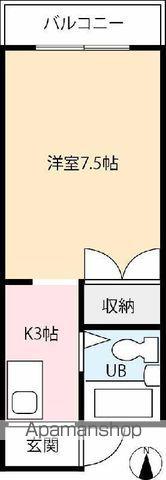 ドルフィン西宝町(1K/2階)の間取り写真