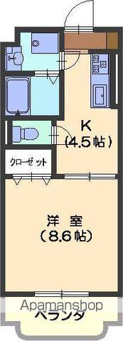 ソレアード(1DK/1階)の間取り写真