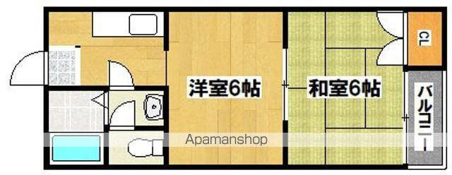 スポール南住吉(2K/2階)の間取り写真