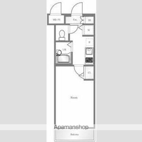 ヴィータローザ新江古田(1K/4階)の間取り写真