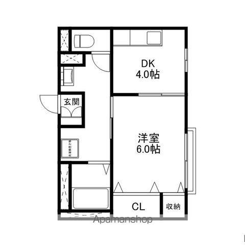 メゾンレトワール(1K/1階)の間取り写真