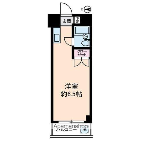 エレガンス綾瀬5(ワンルーム/3階)の間取り写真
