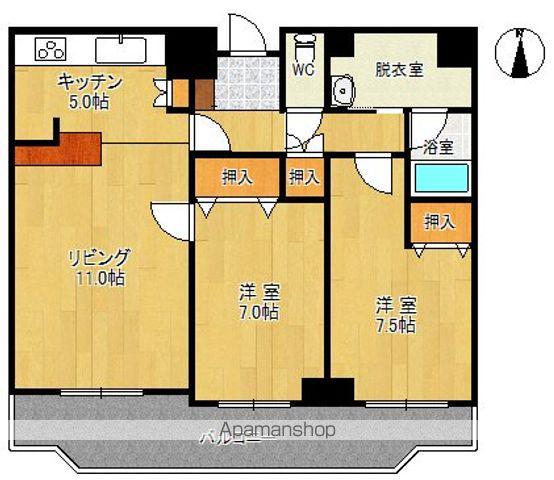 NCウイング5(2LDK/6階)の間取り写真