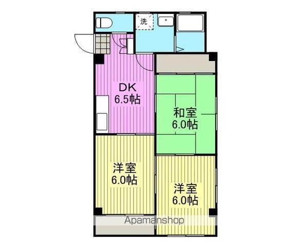 AGAビル(3DK/4階)の間取り写真