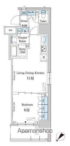 パークアクシス東日本橋ステーションゲート(1LDK/5階)の間取り写真