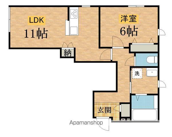 スプリングス八王子へーベルメゾン(1LDK/1階)の間取り写真