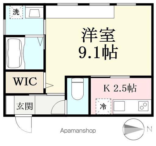 INTEGRAL KAMINISHIKI(1K/2階)の間取り写真