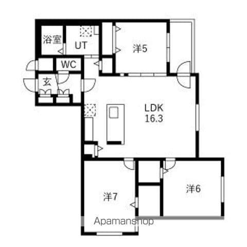 RESIDENCE SAPPORO TーIX(3LDK/4階)の間取り写真