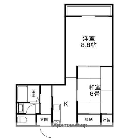 ラピッズセブンビル(1LDK/3階)の間取り写真