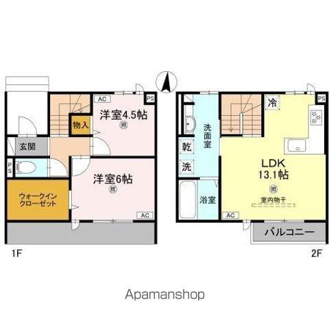 ＤーＬＵＣＥ納定（ディールーチェノウジョウ）(2LDK)の間取り写真